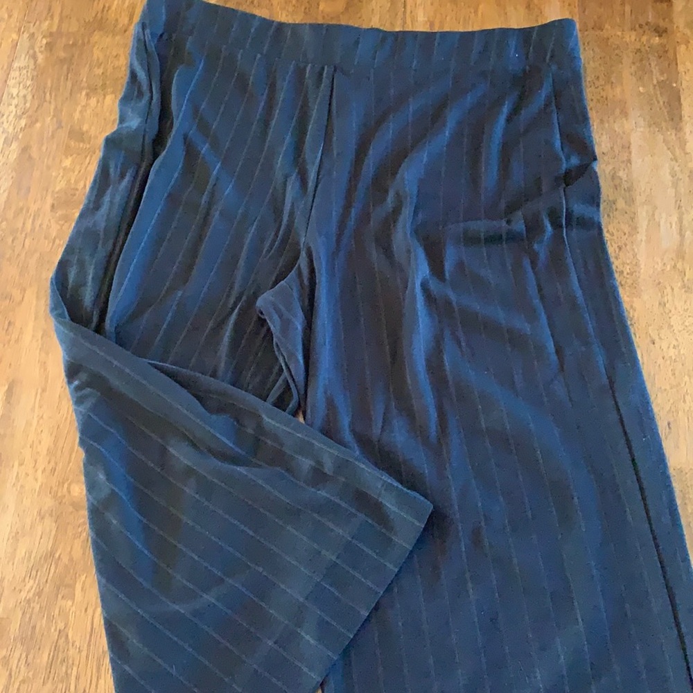 Women’s Time and Tru navy pin-stripe knit pants size 2X